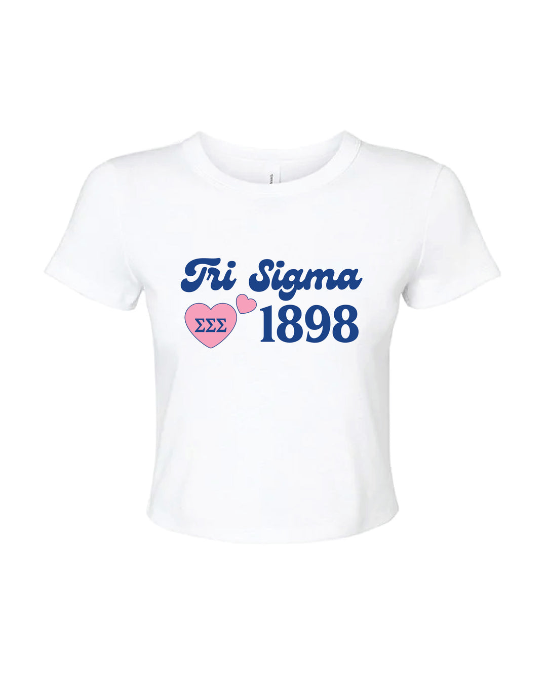 Pink Heart Sorority Baby Tee