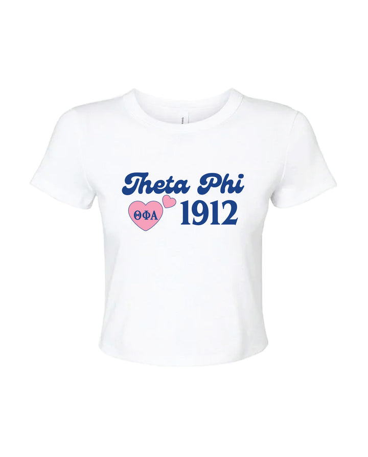 Pink Heart Sorority Baby Tee