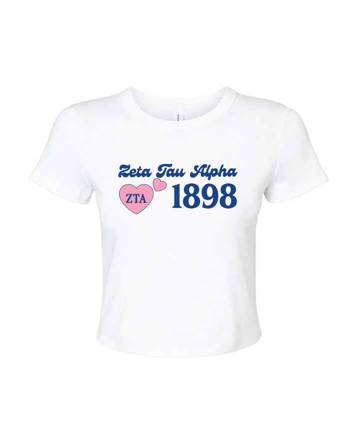 Pink Heart Sorority Baby Tee