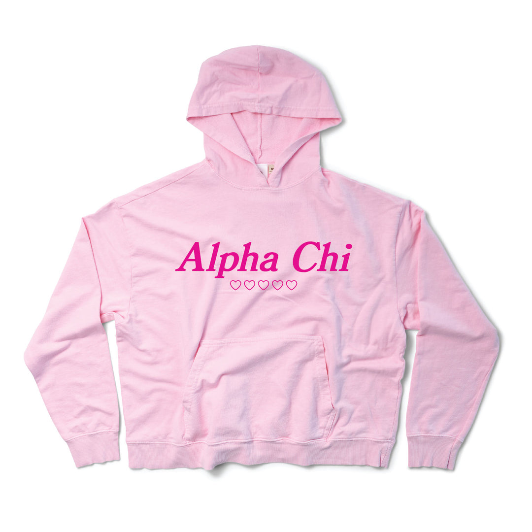 Bubblegum Heart Sorority Light Weight Hoodie