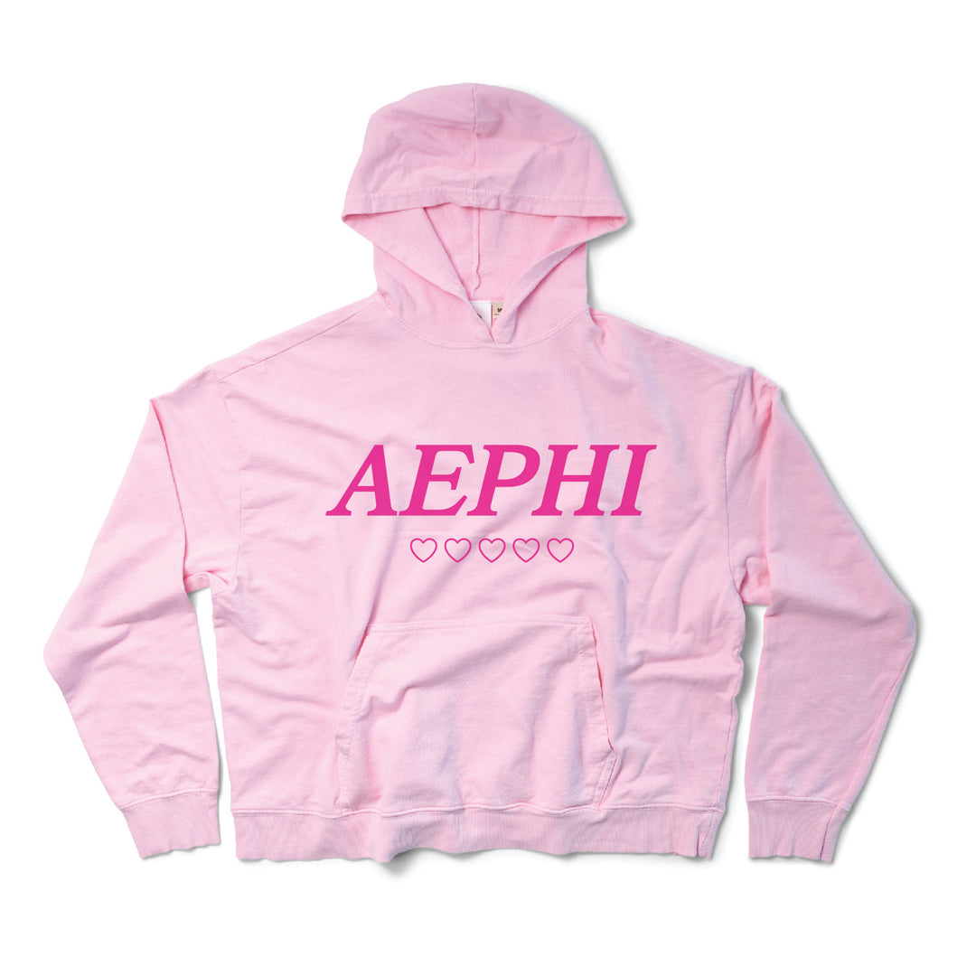 Bubblegum Heart Sorority Light Weight Hoodie