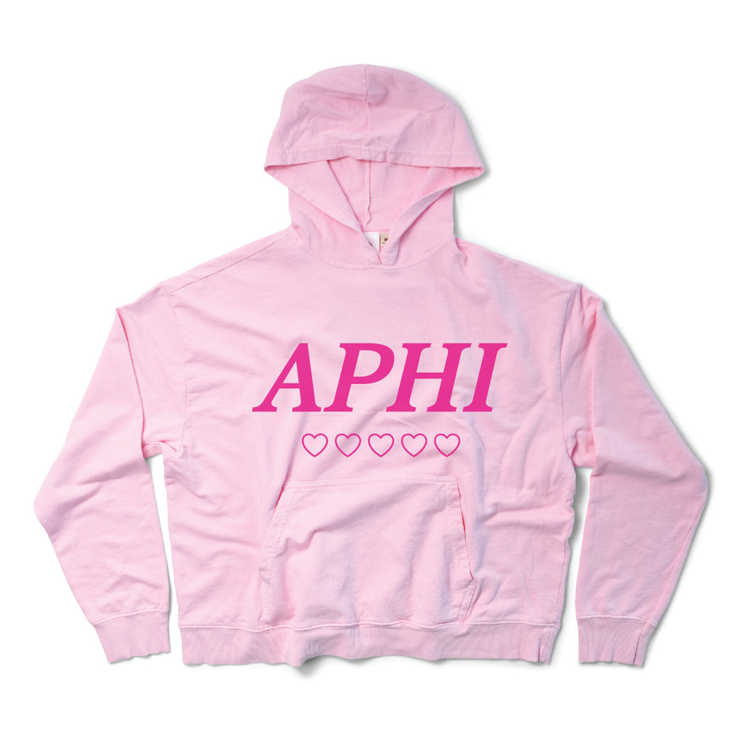 Bubblegum Heart Sorority Light Weight Hoodie