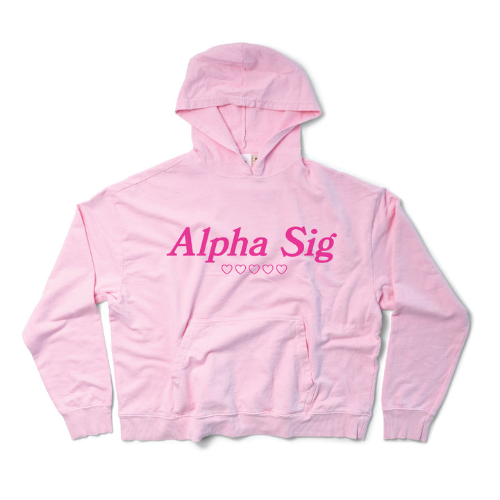 Bubblegum Heart Sorority Light Weight Hoodie