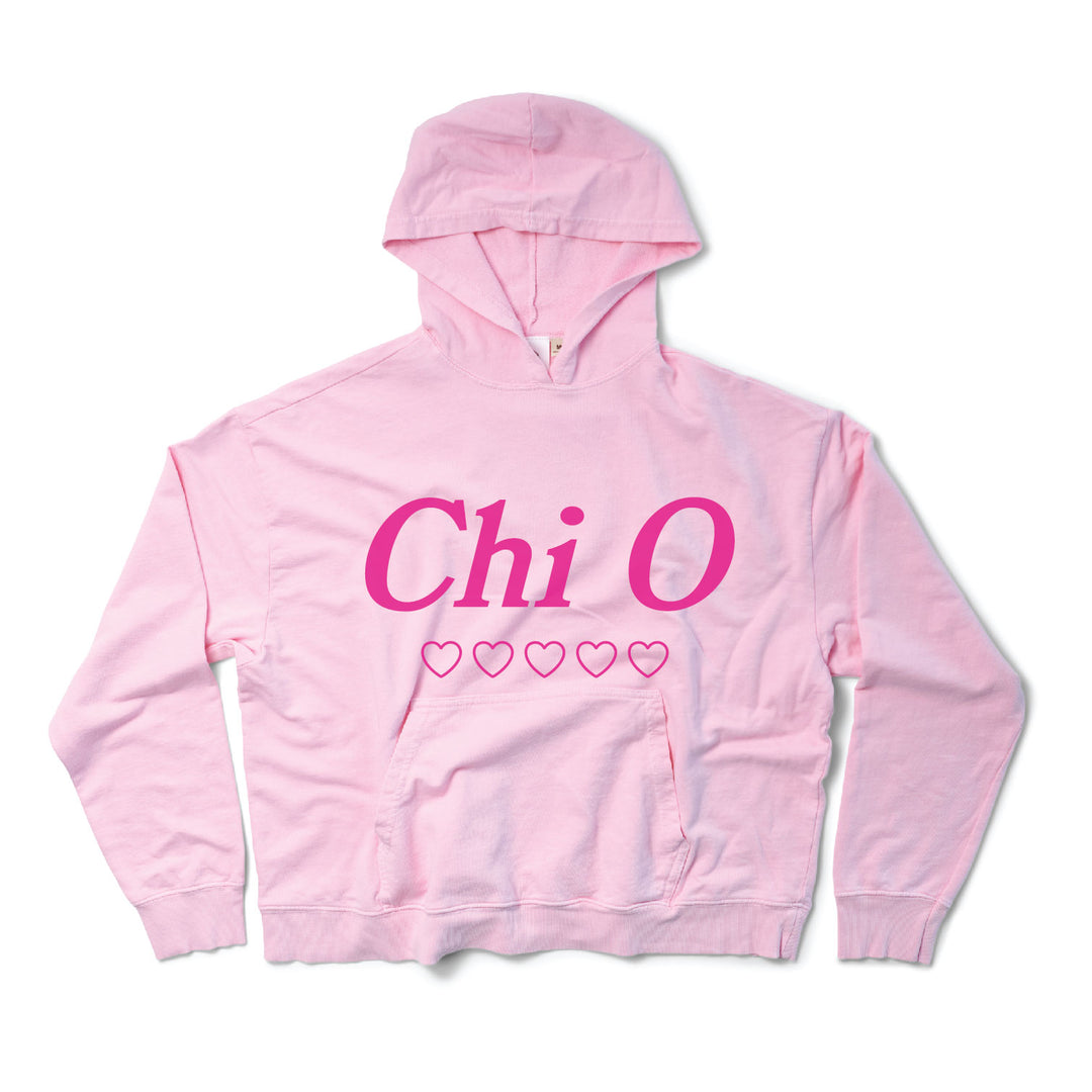 Bubblegum Heart Sorority Light Weight Hoodie