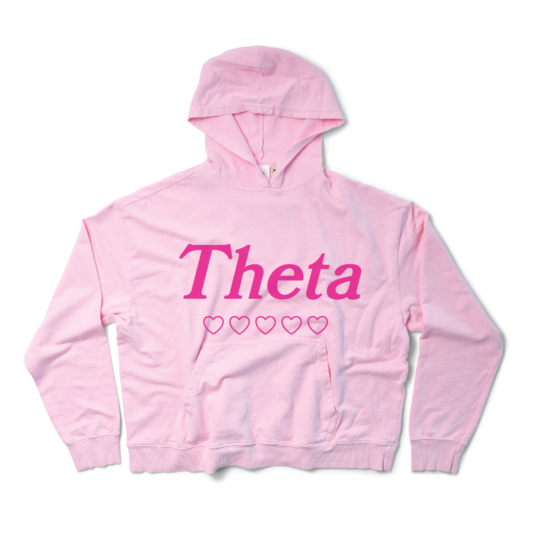 Bubblegum Heart Sorority Light Weight Hoodie