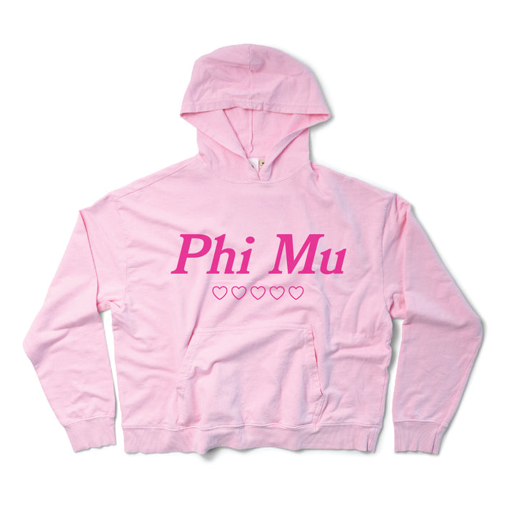 Bubblegum Heart Sorority Light Weight Hoodie