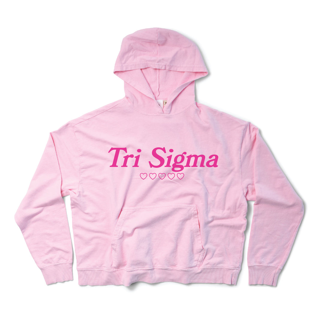 Bubblegum Heart Sorority Light Weight Hoodie