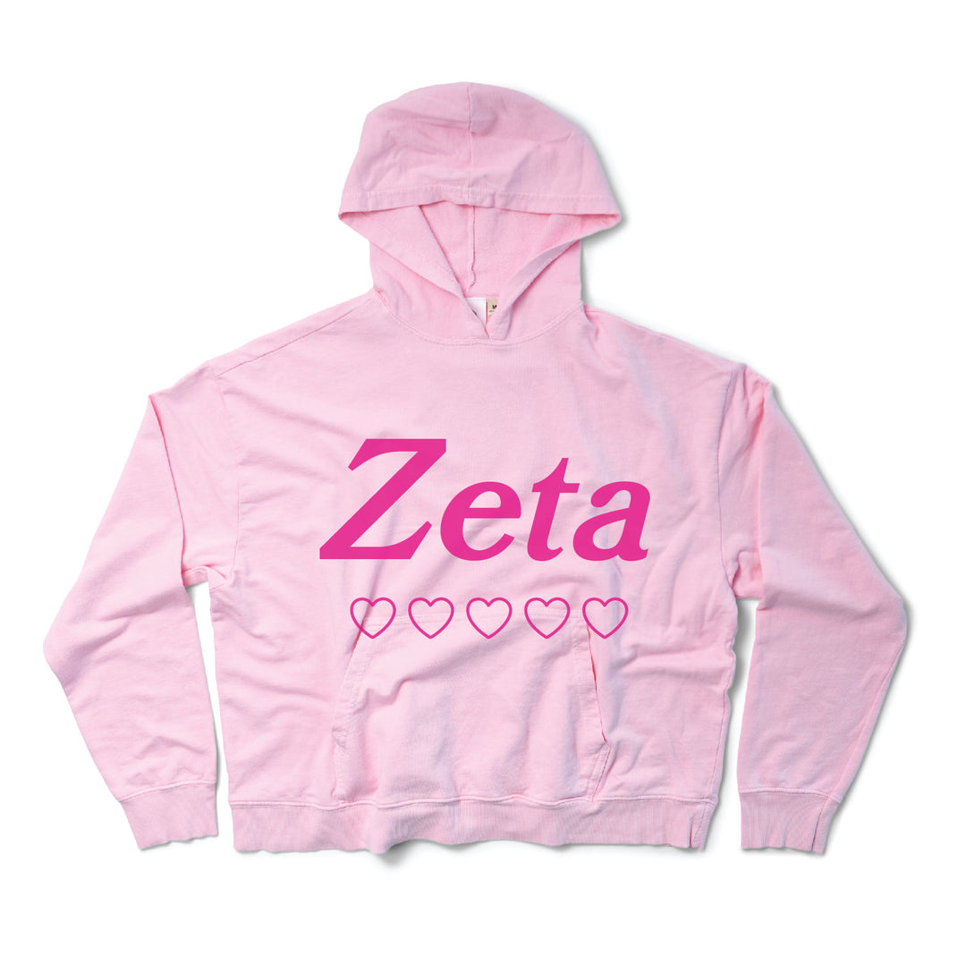 Bubblegum Heart Sorority Light Weight Hoodie