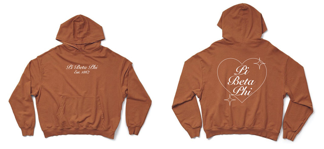 Heart Caffeine Sorority Hoodie - 2XL