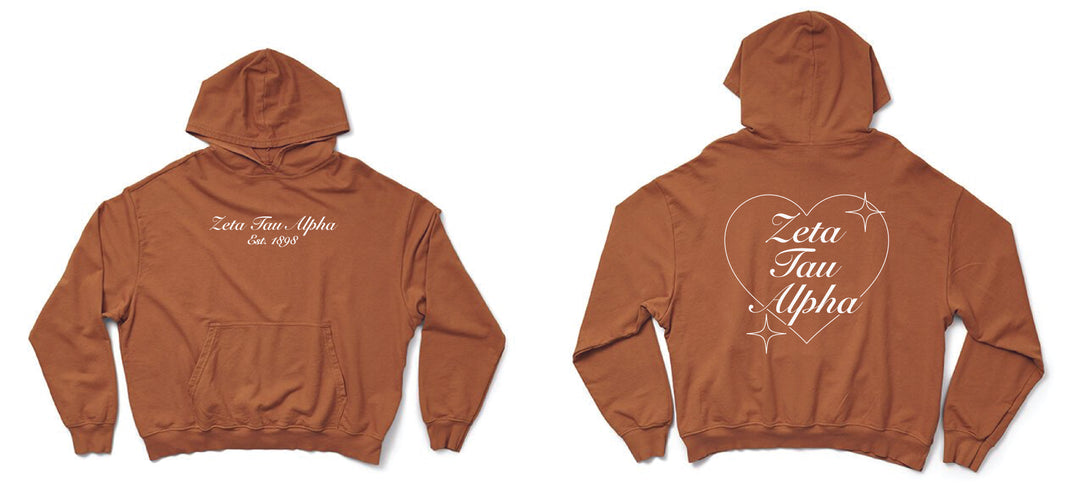 Heart Caffeine Sorority Light Weight Hoodie