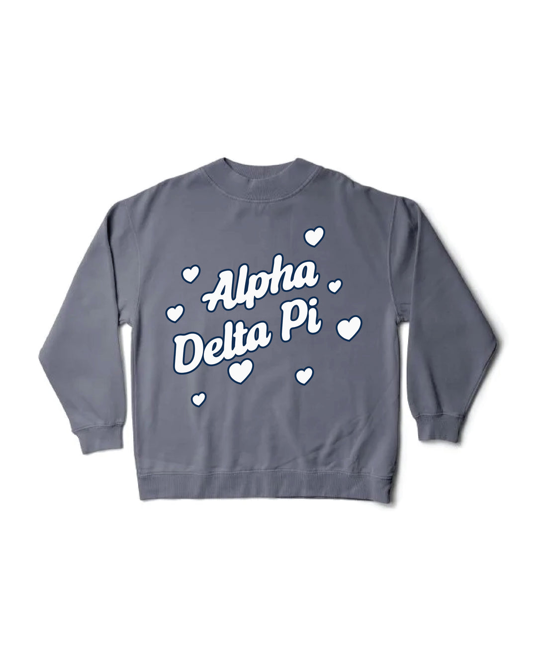 Heart Doodles Mock Neck Sorority Crewneck