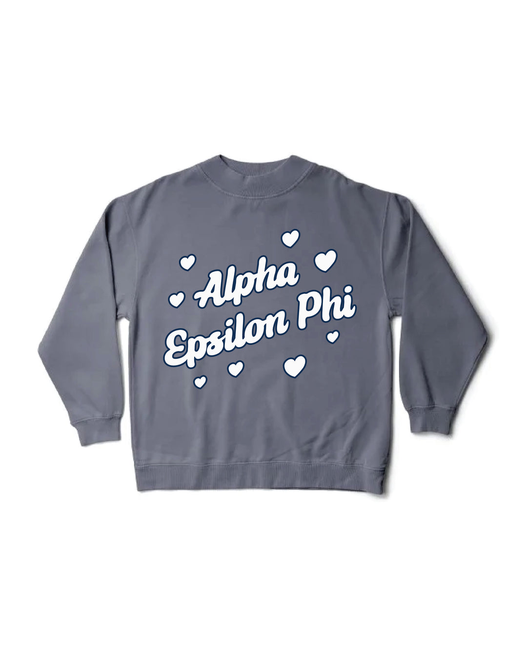 Heart Doodles Mock Neck Sorority Crewneck