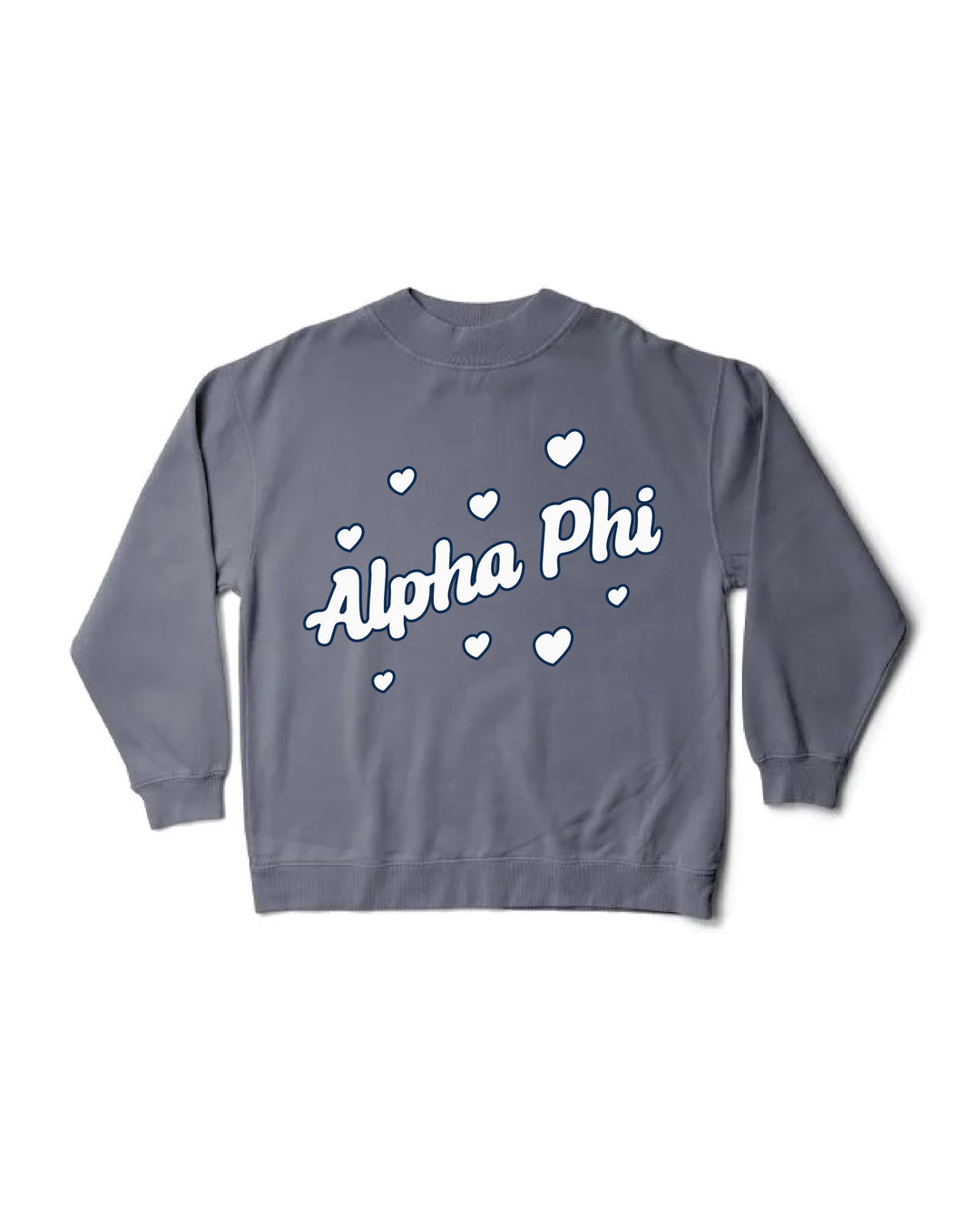 Heart Doodles Mock Neck Sorority Crewneck