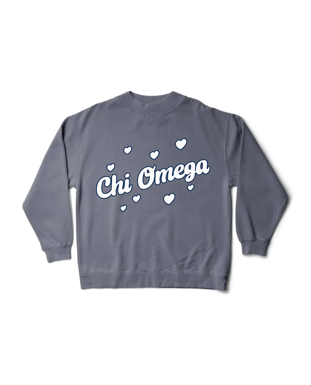 Heart Doodles Mock Neck Sorority Crewneck