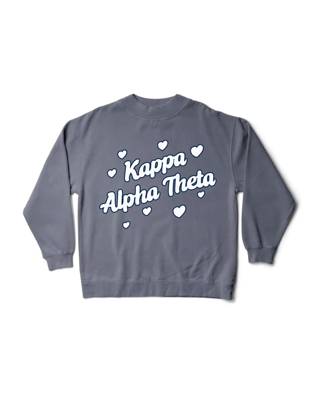 Heart Doodles Mock Neck Sorority Crewneck