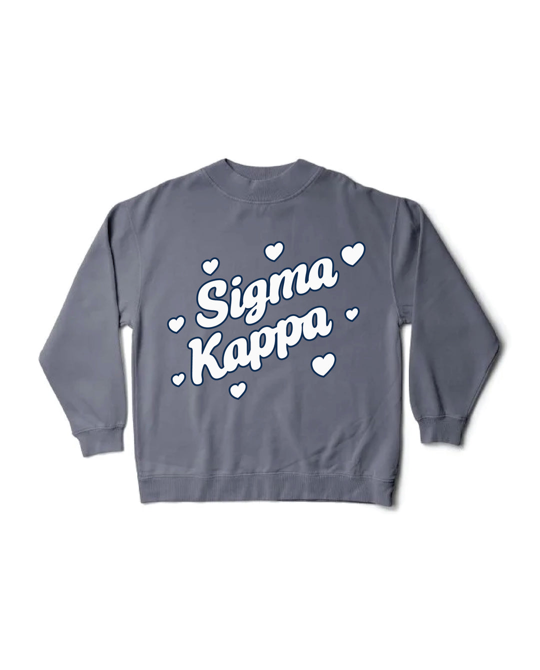 Heart Doodles Mock Neck Sorority Crewneck