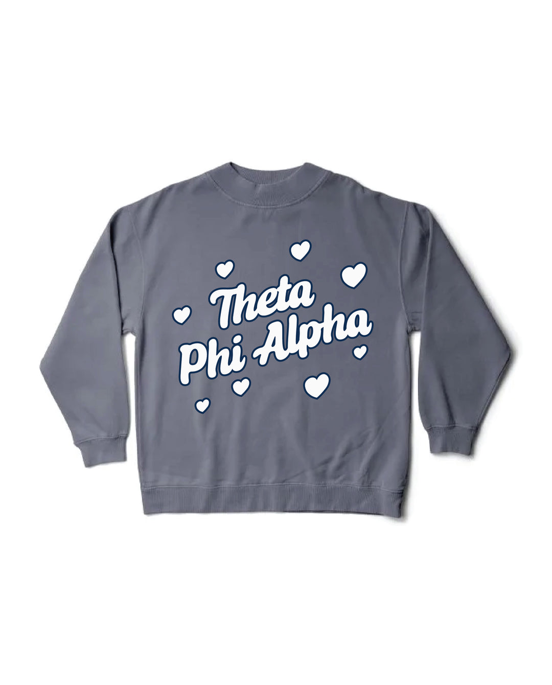 Heart Doodles Mock Neck Sorority Crewneck