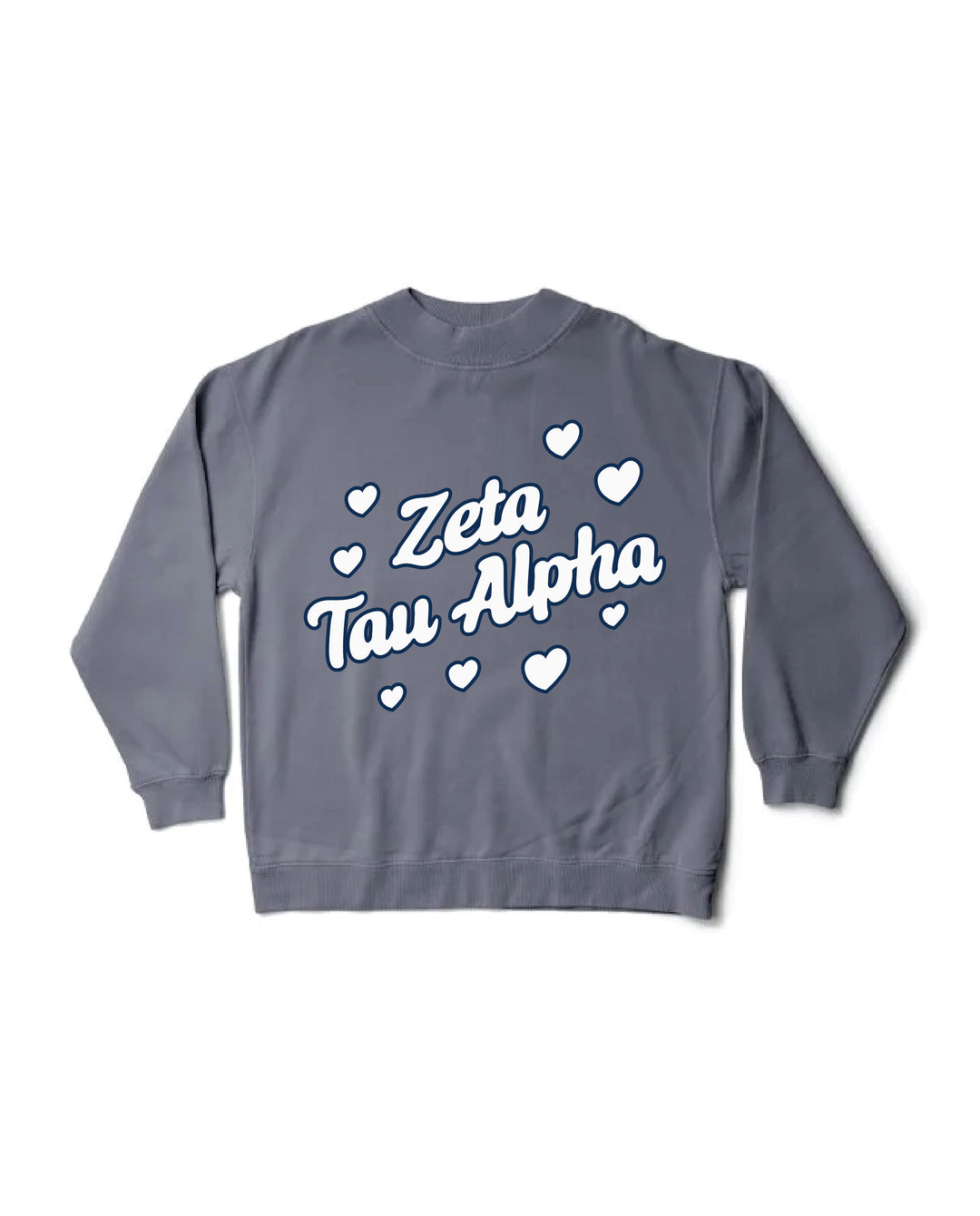 Heart Doodles Mock Neck Sorority Crewneck