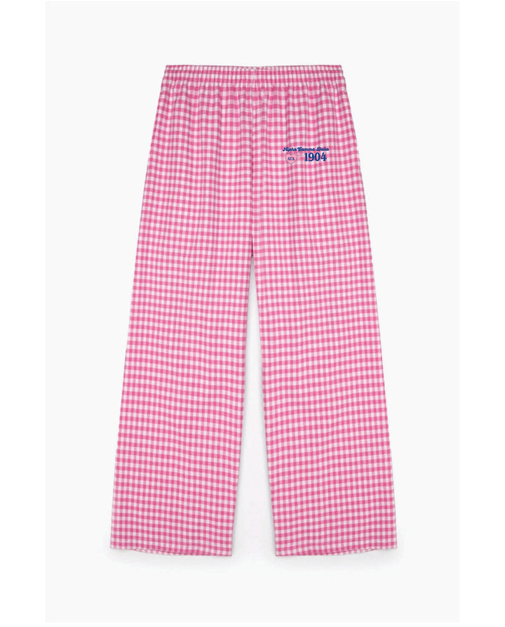 Embroidered Heart Sorority Flannel Pajama Pant