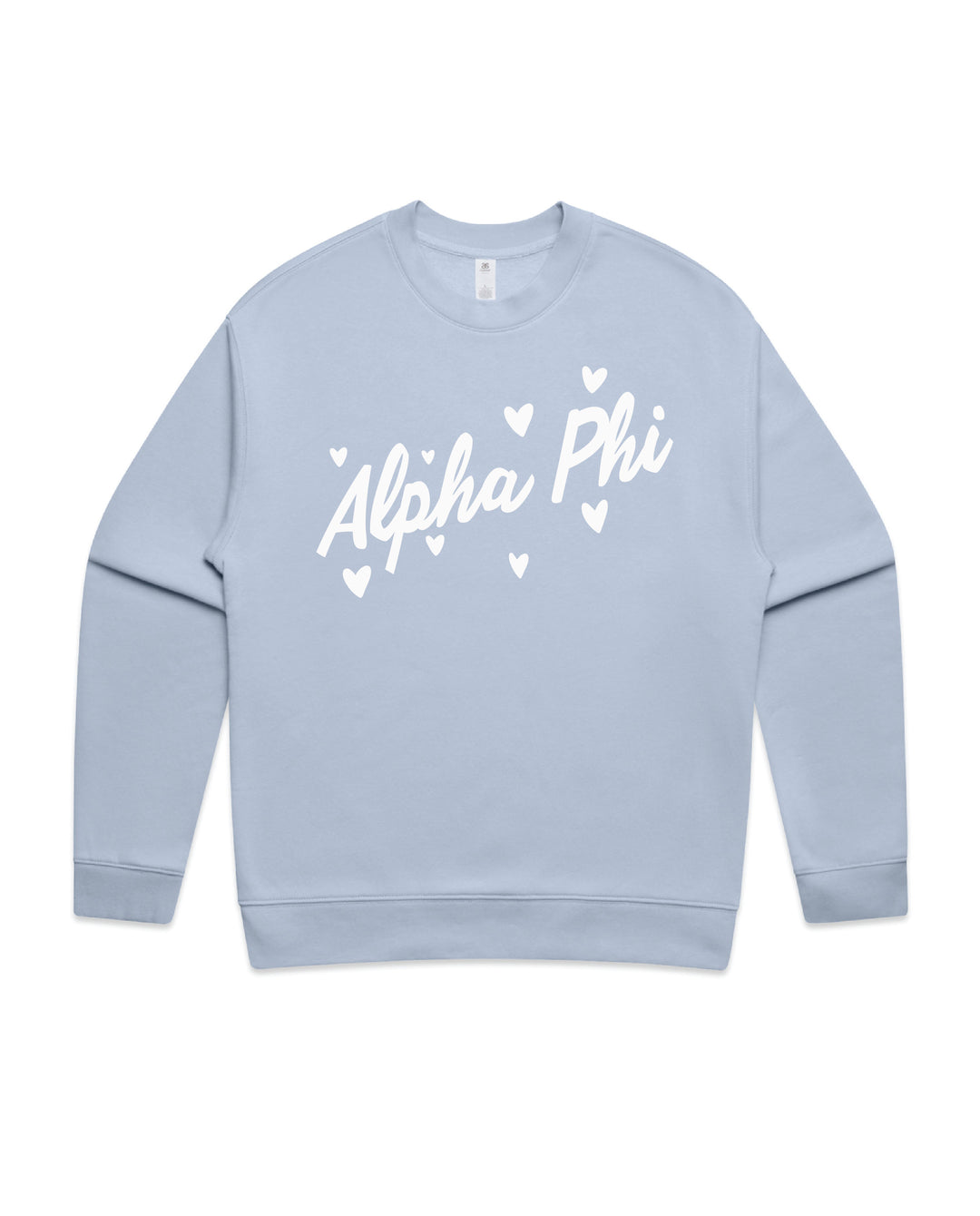 Heart Doodles Powder Sorority Crewneck