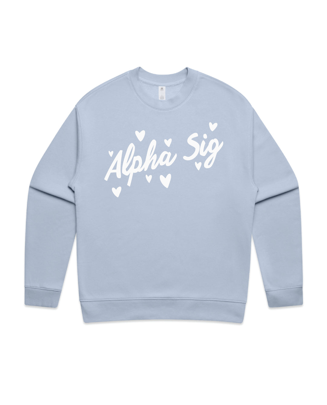 Heart Doodles Powder Sorority Crewneck