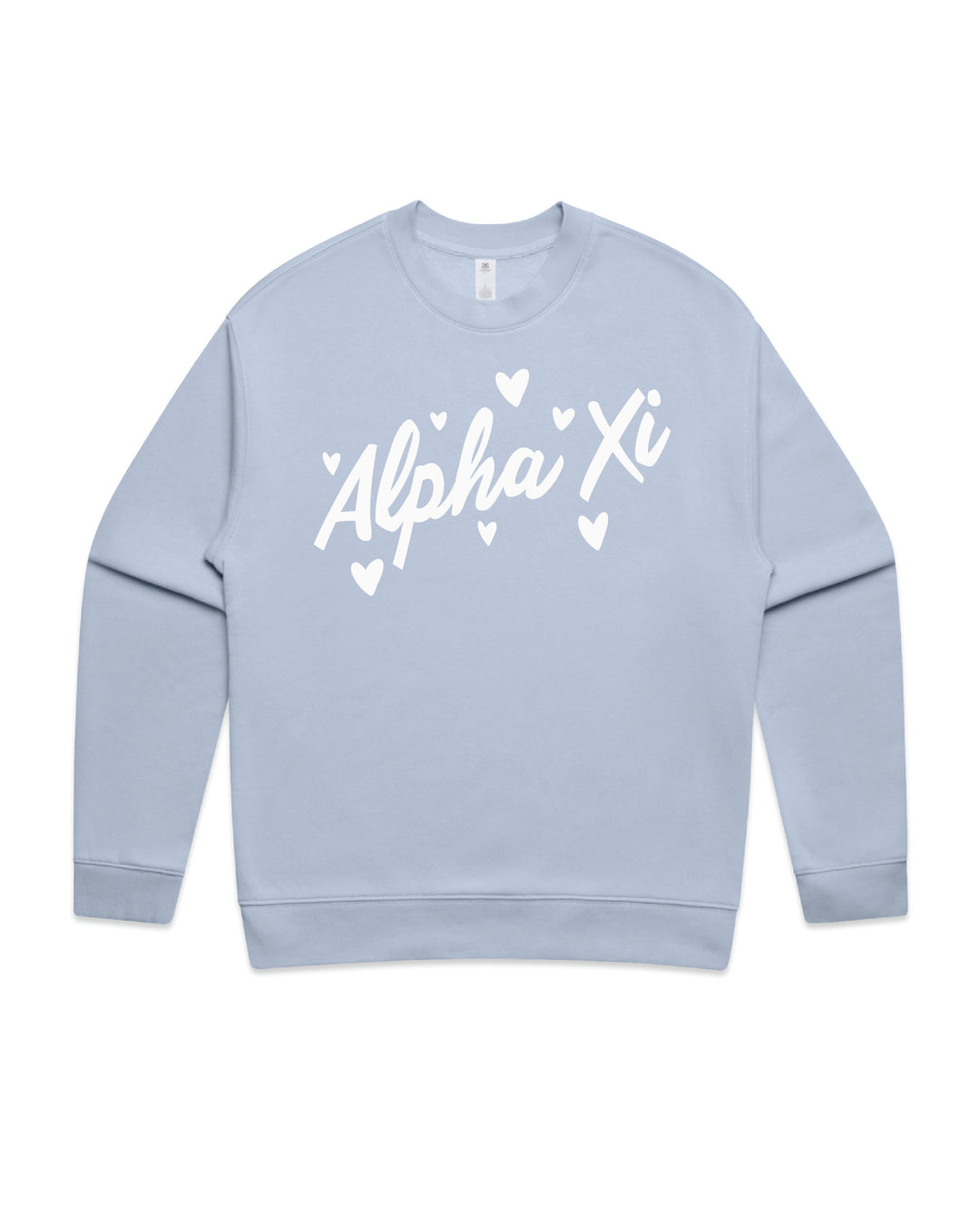Heart Doodles Powder Sorority Crewneck