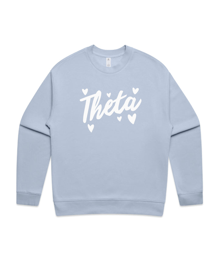 Heart Doodles Powder Sorority Crewneck