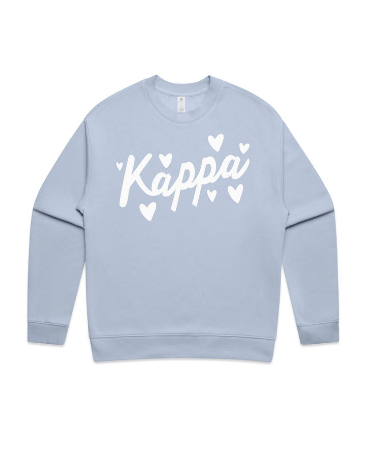 Heart Doodles Powder Sorority Crewneck