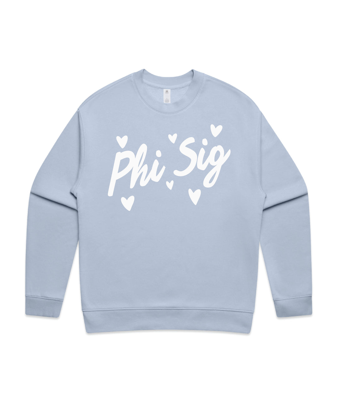 Heart Doodles Powder Sorority Crewneck