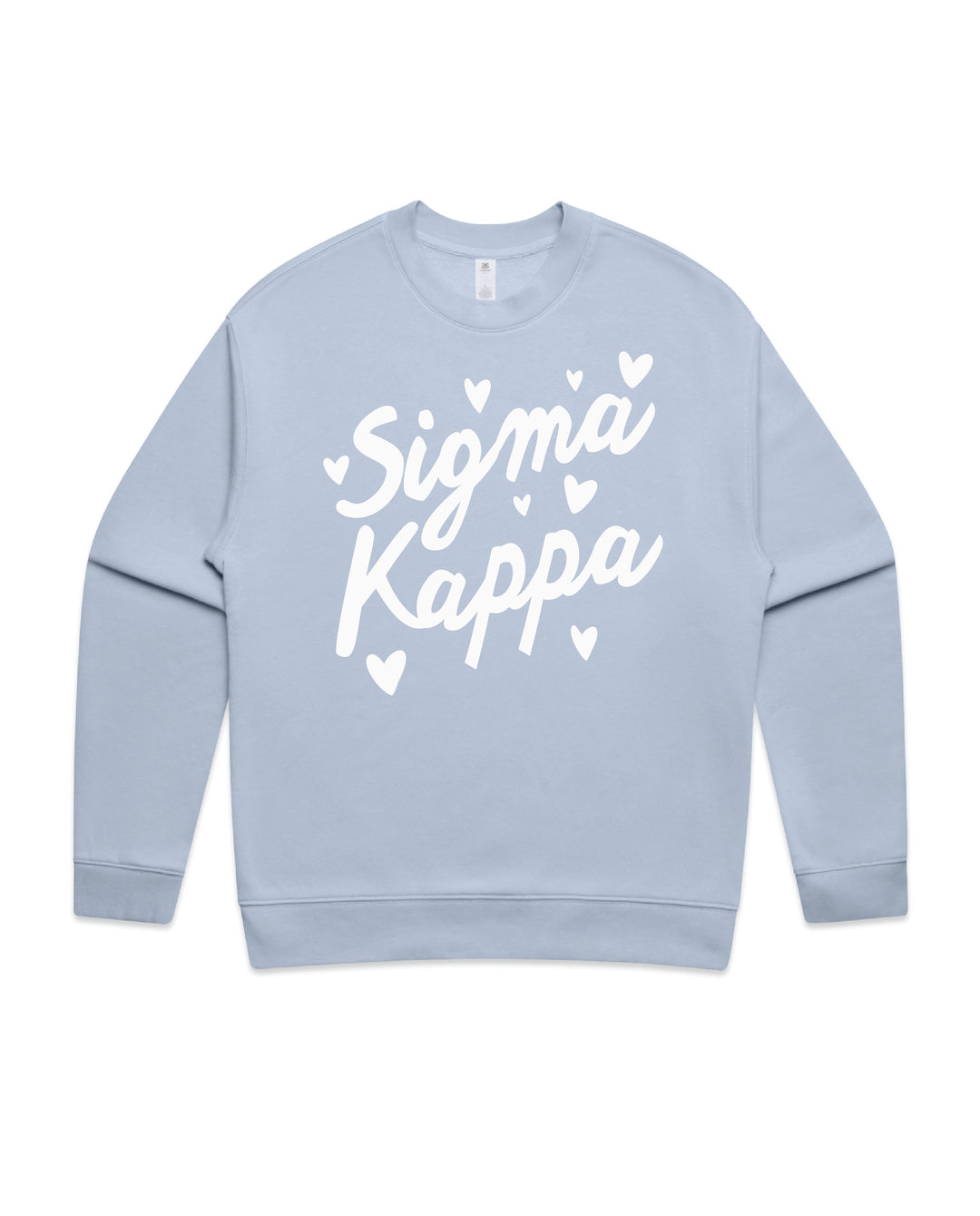 Heart Doodles Powder Sorority Crewneck