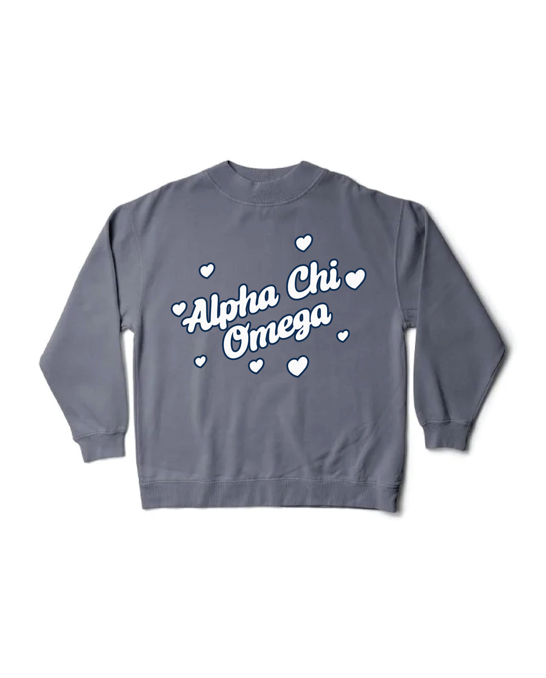 Heart Doodles Mock Neck Sorority Crewneck