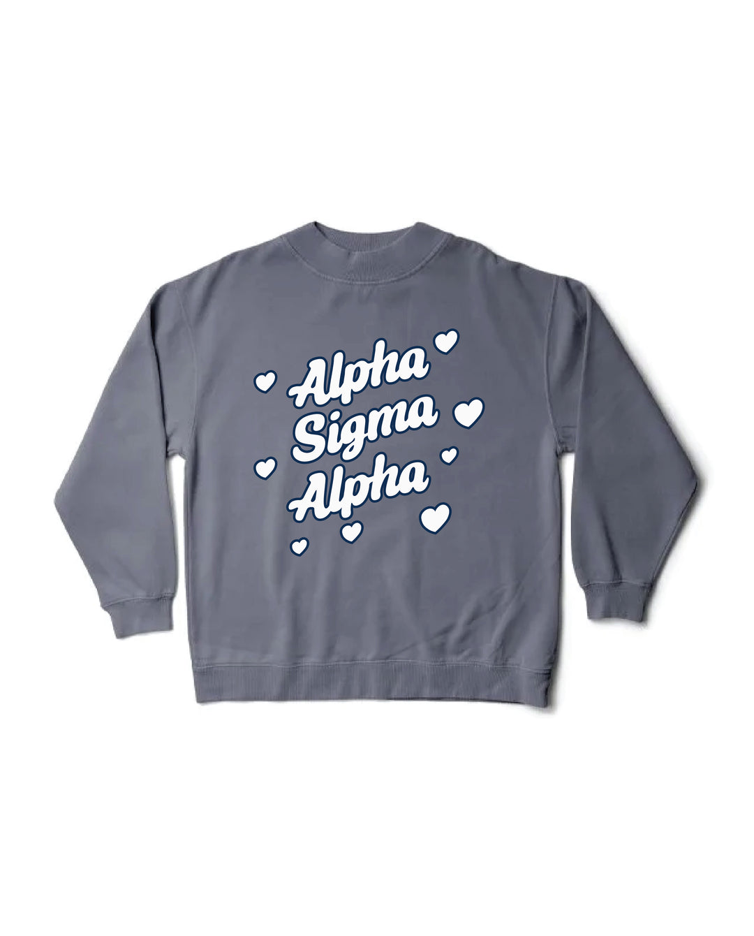 Heart Doodles Mock Neck Sorority Crewneck