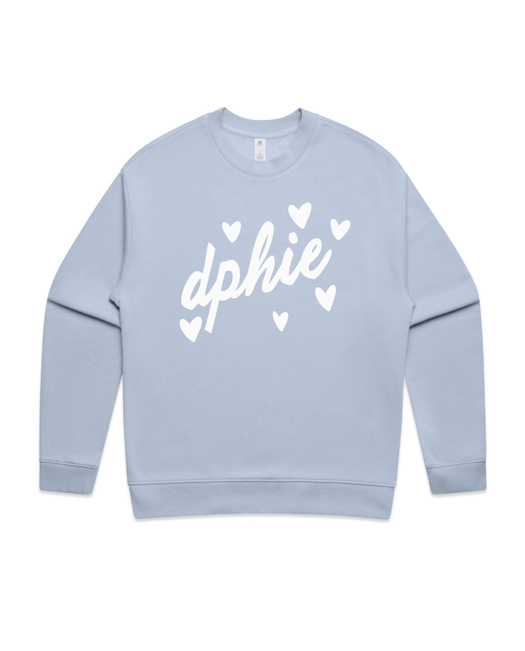 Heart Doodles Powder Sorority Crewneck