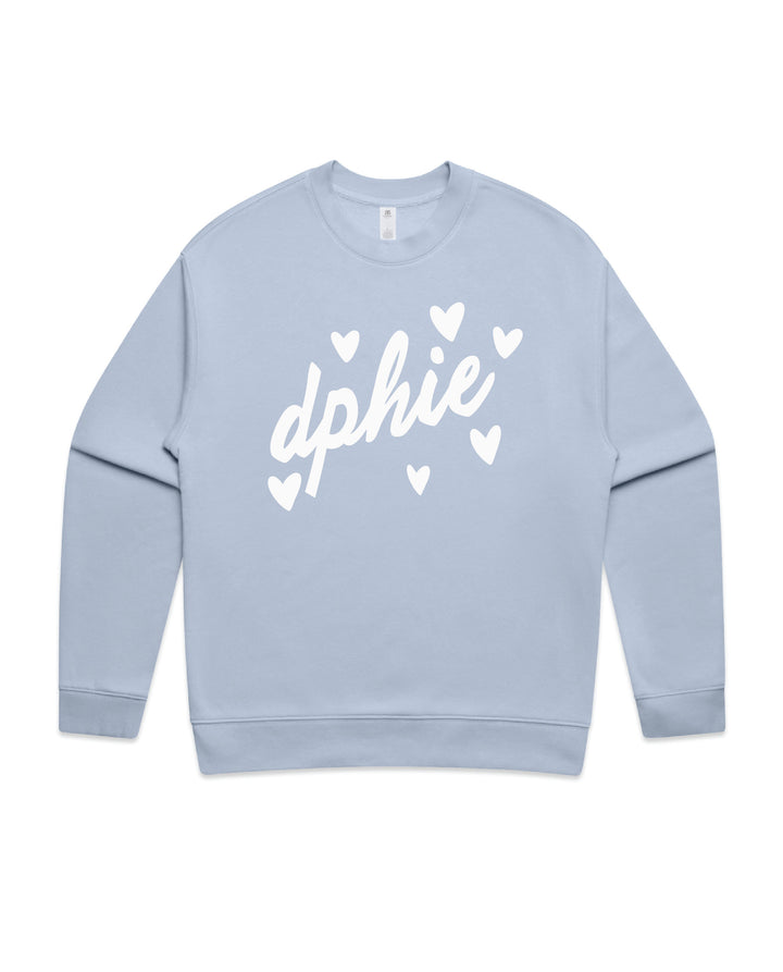 Heart Doodles Powder Sorority Crewneck