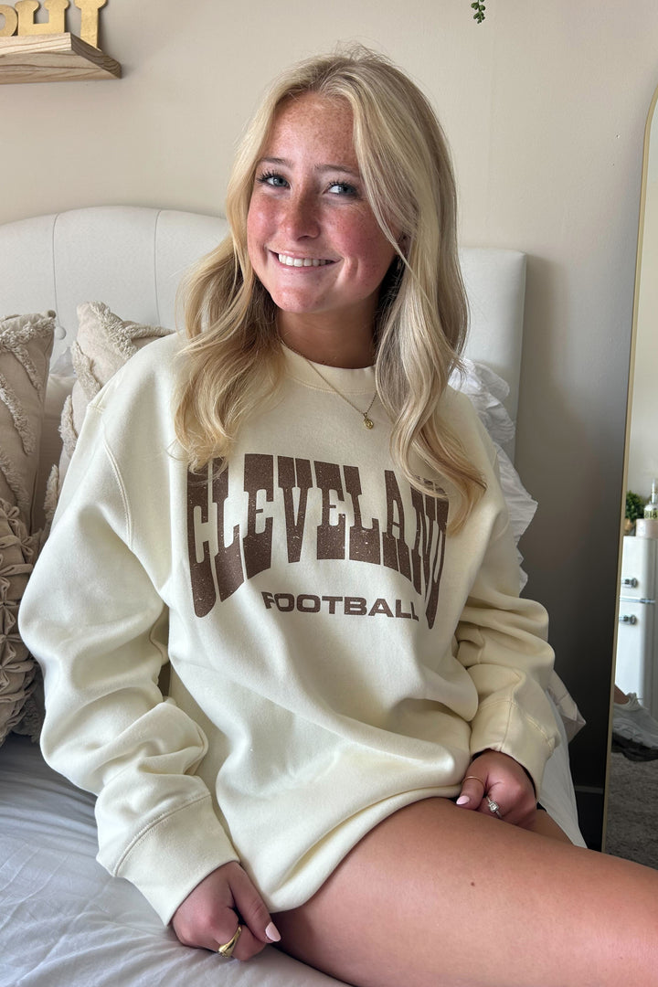 Cleveland Football Bone Crewneck