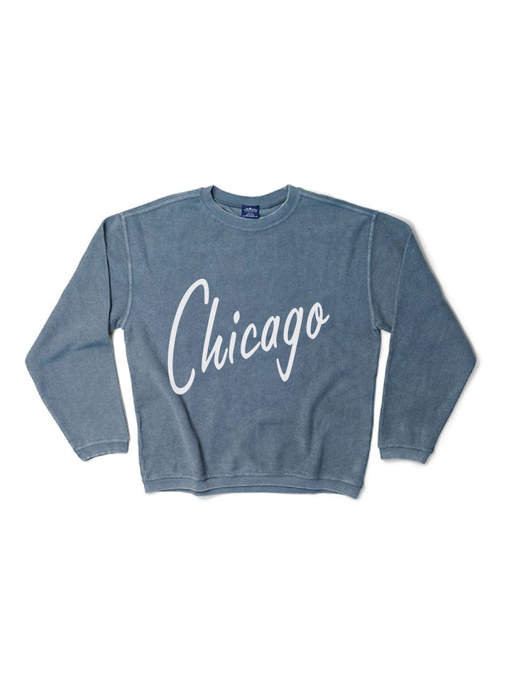 Chicago Script Corded Crewneck