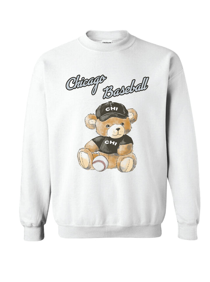 Chicago Black/Grey Baseball Teddy Crewneck