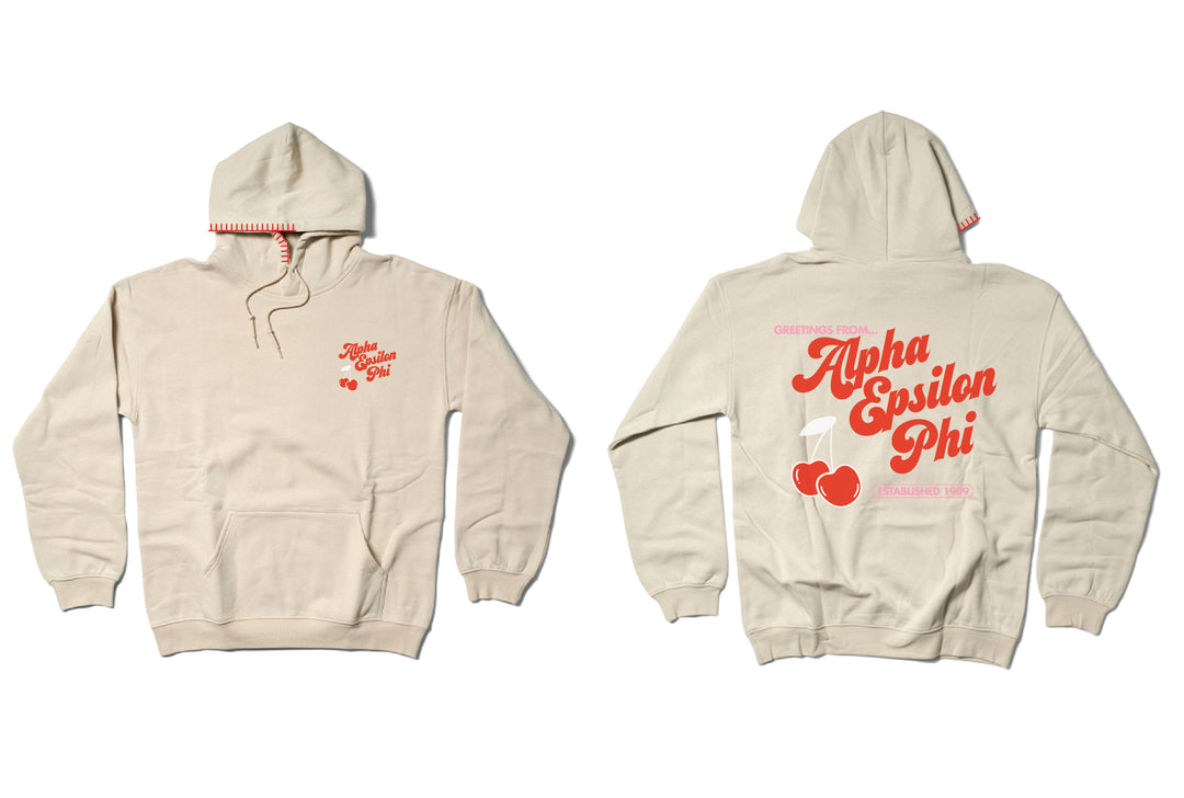 Hoodstitch Cherry Sand Matching Set Sorority Hoodie