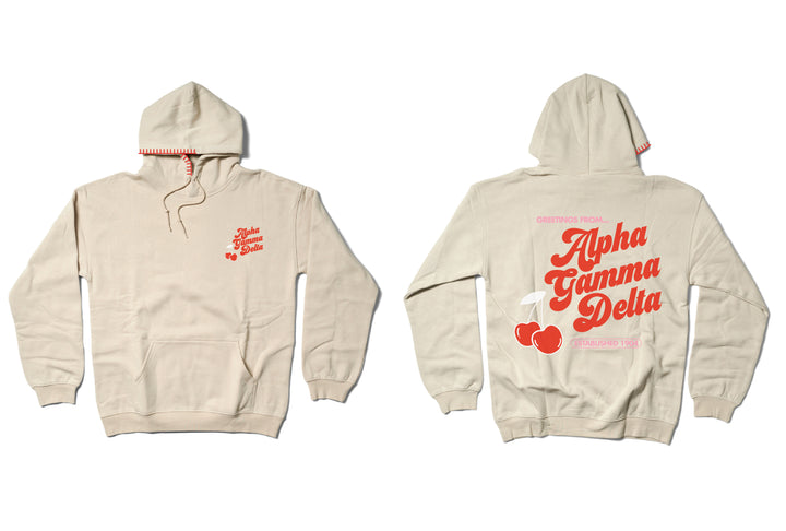 Hoodstitch Cherry Sand Matching Set Sorority Hoodie