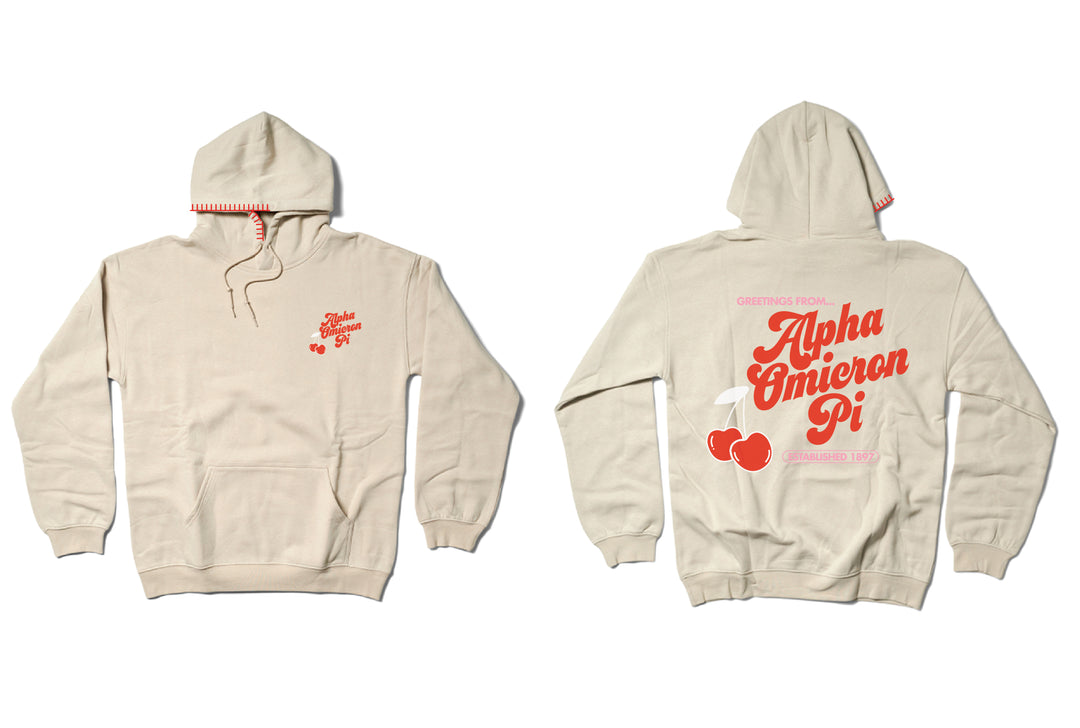 Hoodstitch Cherry Sand Matching Set Sorority Hoodie