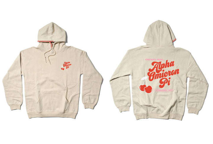 Hoodstitch Cherry Sand Matching Set Sorority Hoodie