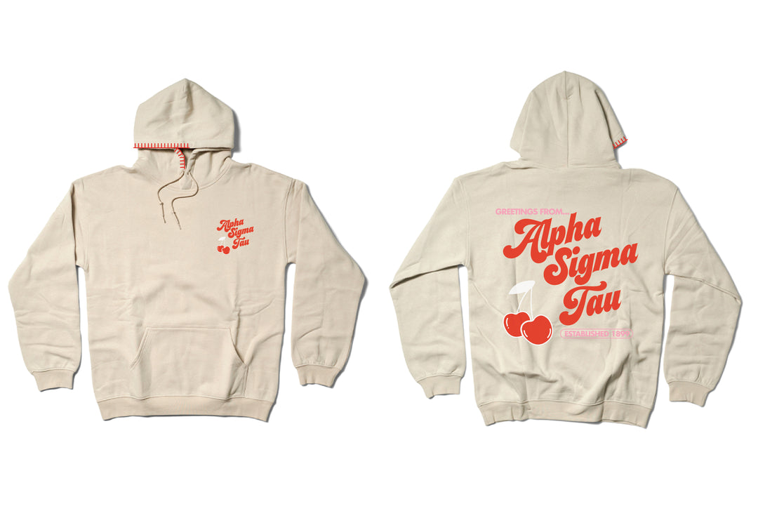 Hood Stitch Cherry Sand Matching Set Sorority Hoodie