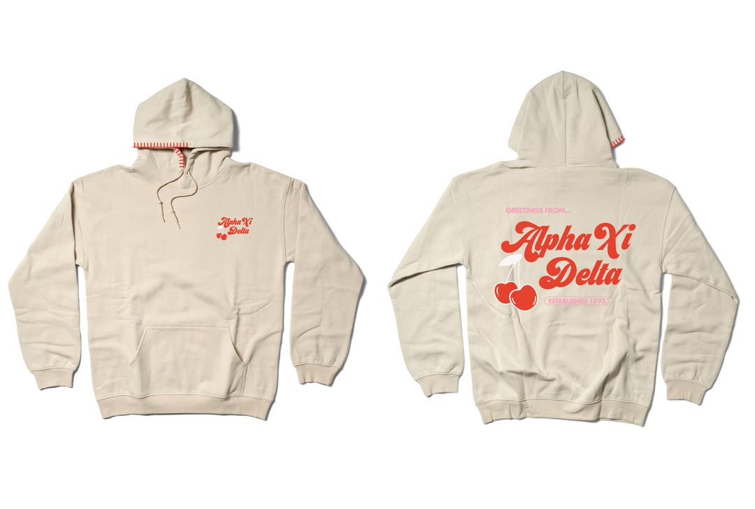 Hoodstitch Cherry Sand Matching Set Sorority Hoodie