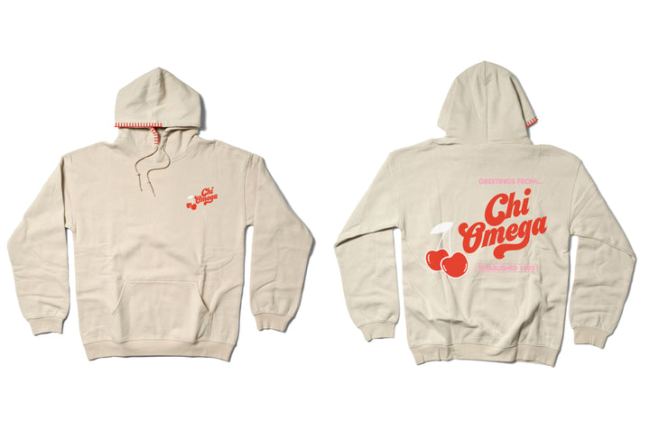 Hoodstitch Cherry Sand Matching Set Sorority Hoodie