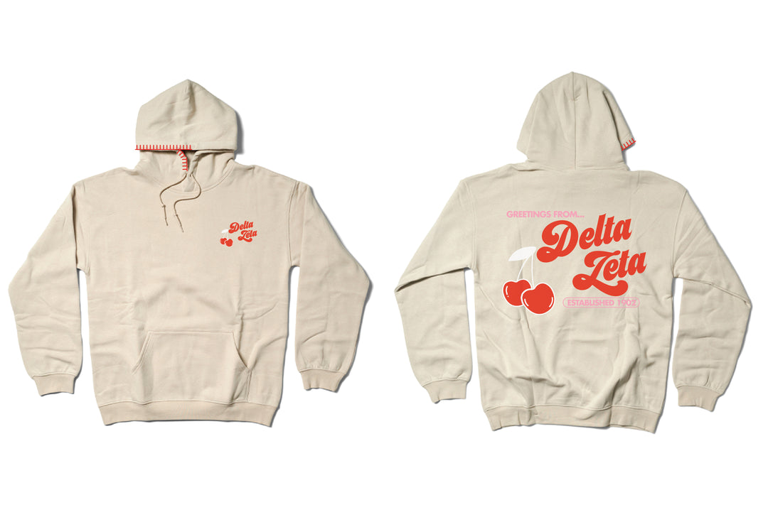 Hoodstitch Cherry Sand Matching Set Sorority Hoodie