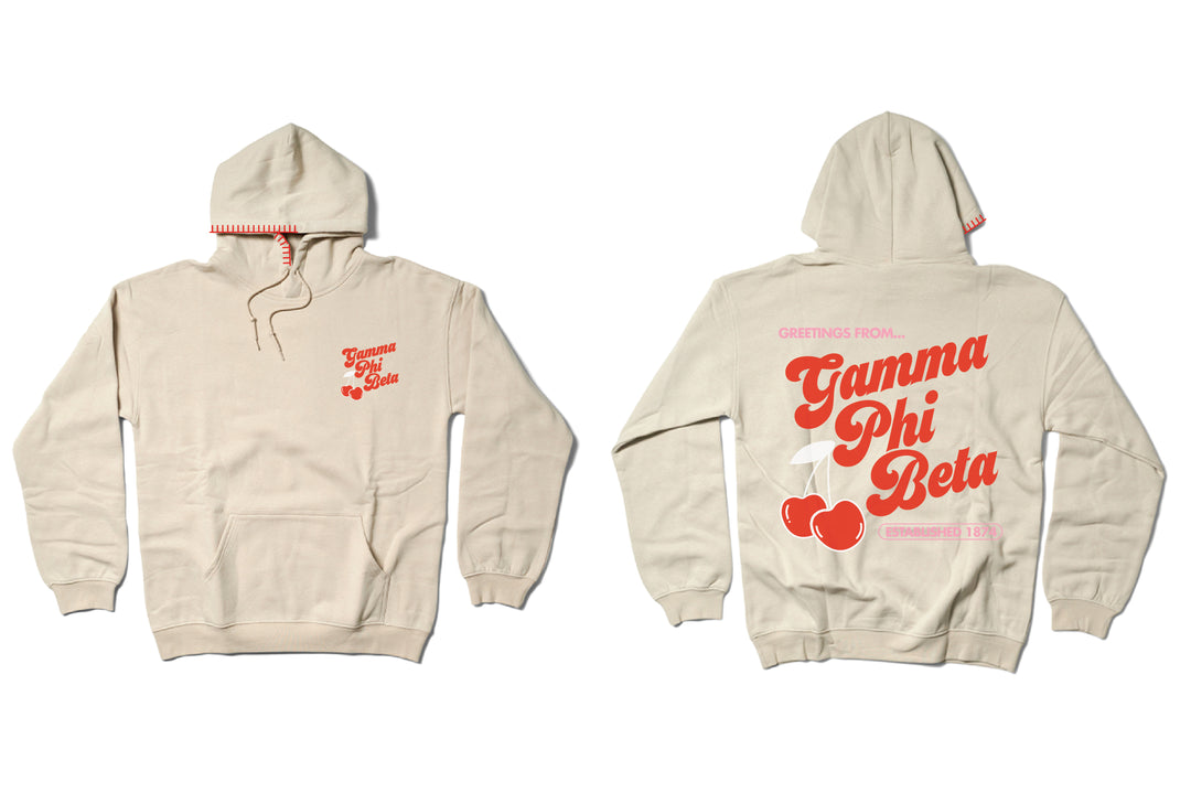 Hoodstitch Cherry Sand Matching Set Sorority Hoodie