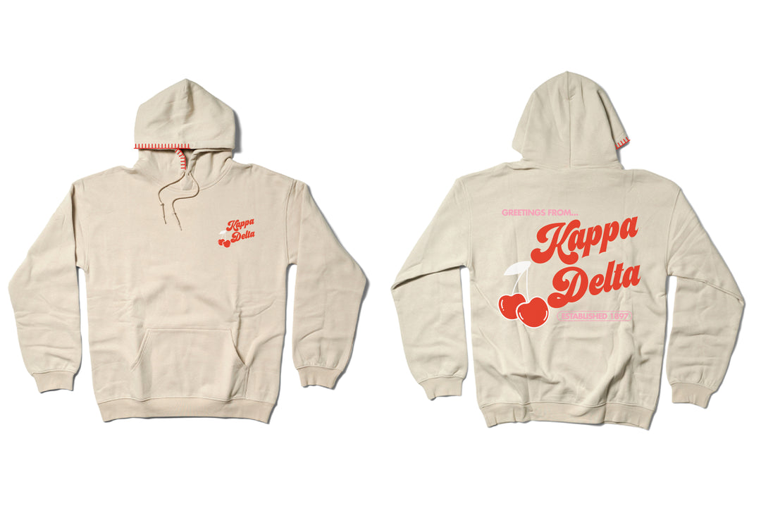 Hood Stitch Cherry Sand Matching Set Sorority Hoodie