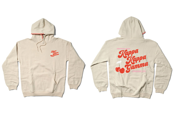 Hoodstitch Cherry Sand Matching Set Sorority Hoodie