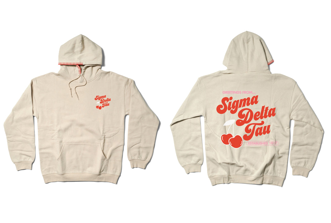 Hood Stitch Cherry Sand Matching Set Sorority Hoodie