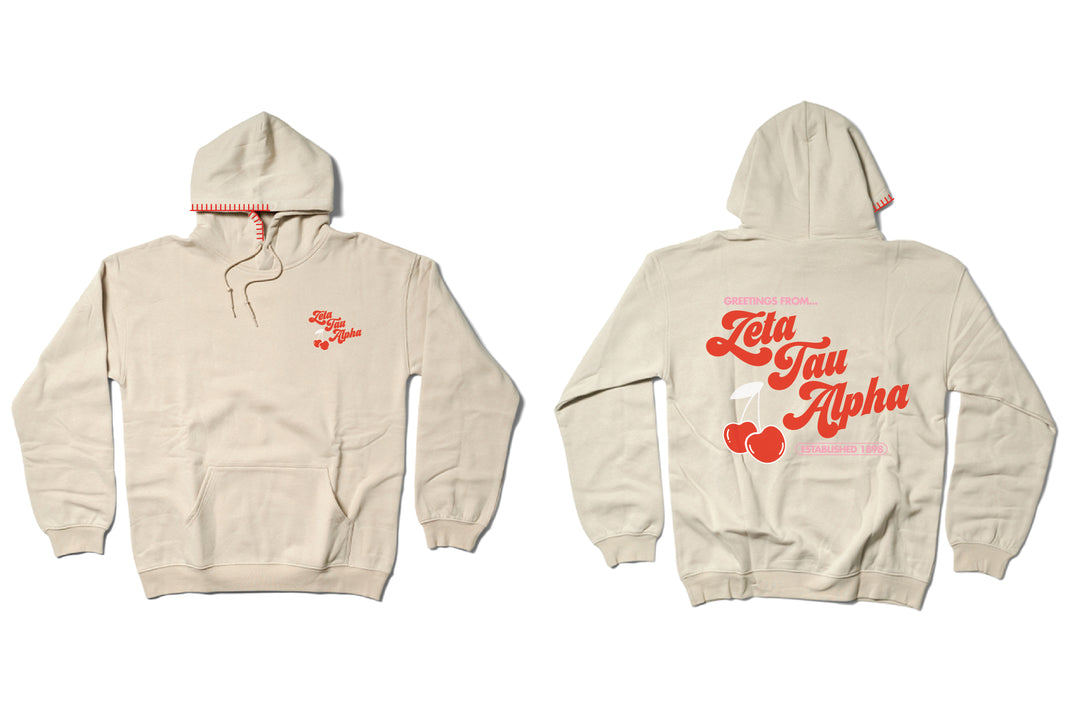 Hoodstitch Cherry Sand Matching Set Sorority Hoodie